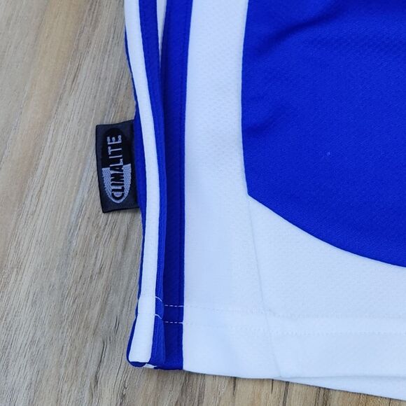 💛Adidas Blue & White ClimaLite Basketball Shorts Medium - Picture 5 of 8